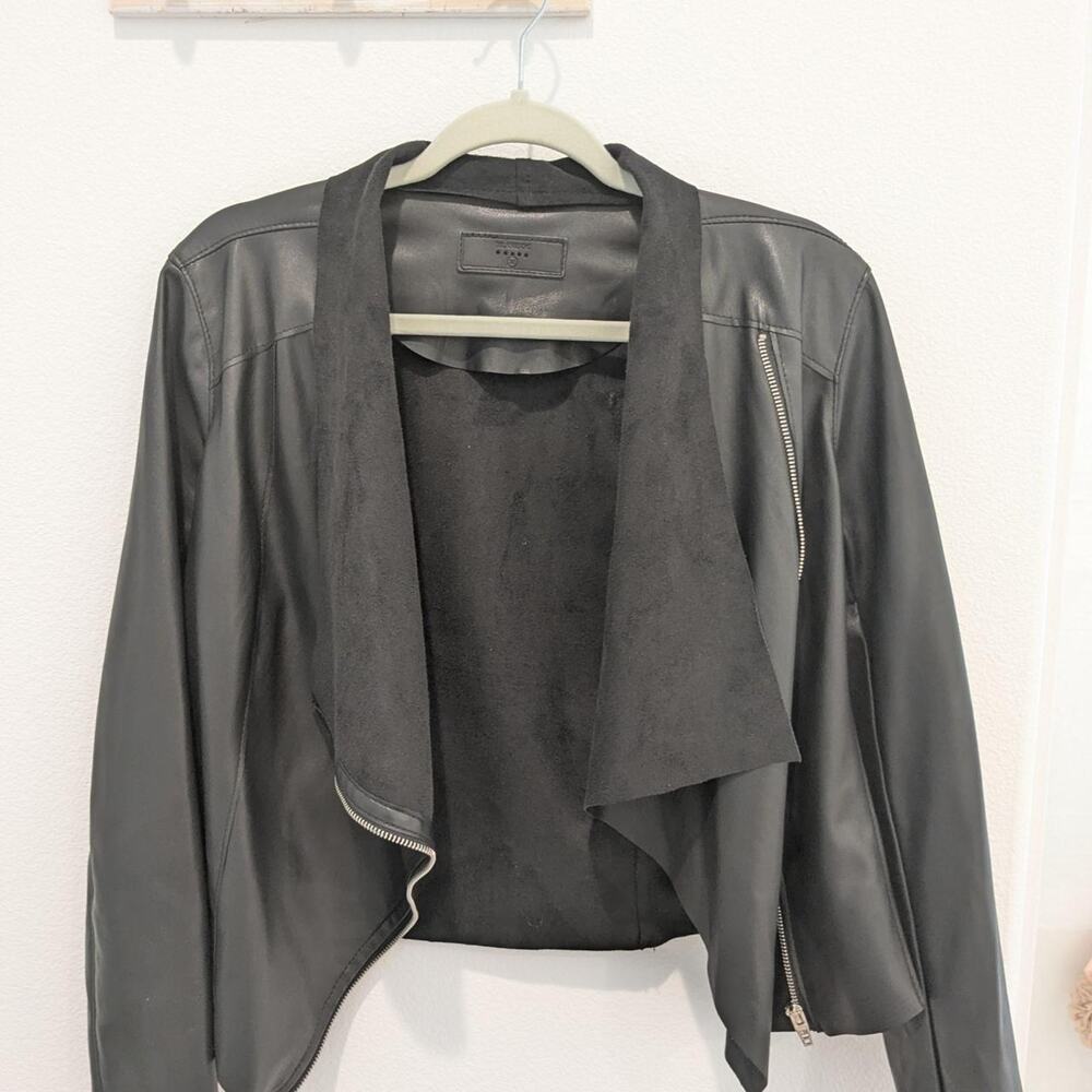 Black faux leather jacket